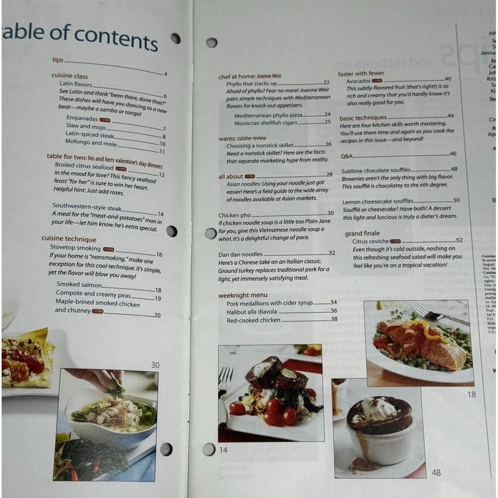 Cuisine at Home Food Magazine Lot of 6 Issues Variety Lots of Recipes Ephemera